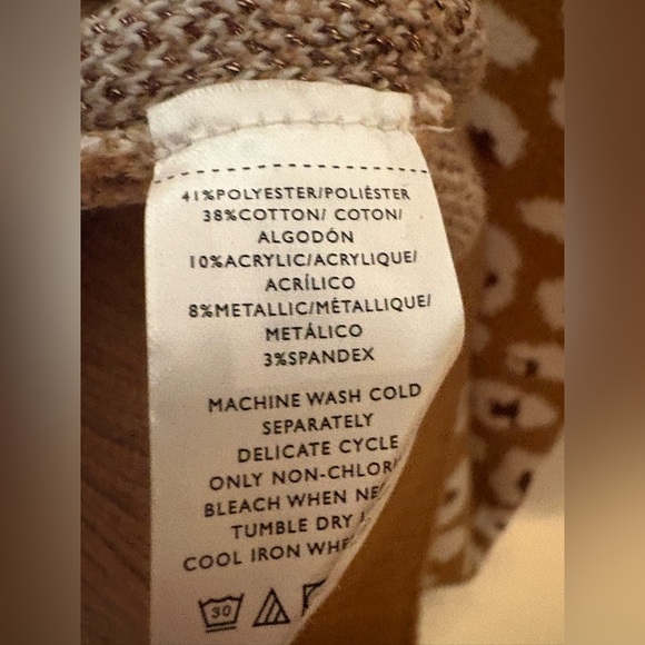 LOFT Petite Shimmer Animal Print Sweater Dress Size XS Petite. NWT - Picture 5 of 8